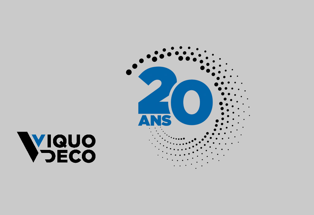 Logo pour les 20 ans de la société ViquoDéco, Delémont