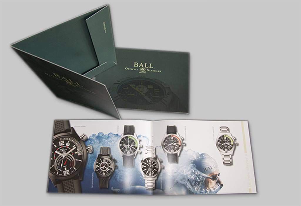 Petite brochure et press kit pour l'entreprise horlogère Ball Watch Company SA à La Chaux-de-Fonds