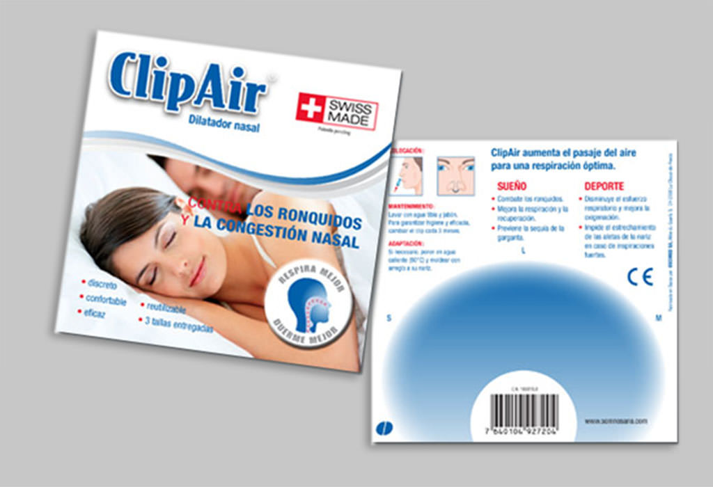 Packaging ClipAir, produit pharmaceutique